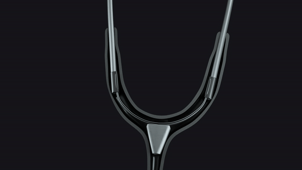 MDF Classic Cardiology Dual Head Stainless Steel Stethoscope - Black (Black Out) (MDF797BO)