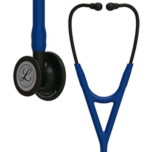 Littmann Cardiology IV: Black Finish Chest-Piece with Navy Blue Tubing 6168